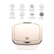 Rectangular Automatic Dustbin with Lid | 12 Litres| DZT-12-5 Plastic