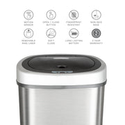 Rectangular Automatic Dustbin with Lid | 50 Litres | DZT-50-9
