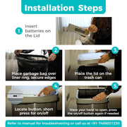 Rectangular Automatic Dustbin with Lid | 50 Litres | DZT-50-13R