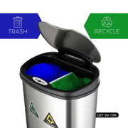 Rectangular Automatic Dustbin with Lid | 50 Litres | DZT-50-13R